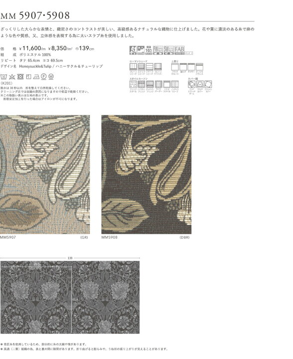 楽天市場】filo 川島織物セルコン オーダーカーテン William Morris 