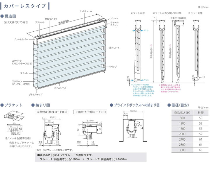 楽天市場】調光ロールスクリーン▽ハナリ カバータイプ ループコード式 