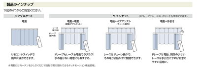 楽天市場】電動カーテンレール▽ホームタコス トリーチェ ダブルセット 