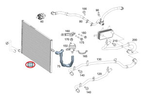 Mercedes-Benz(メルセデスベンツ) 低温ラジエター 純正品 新品 GLCクラス/GLEクラス/Eクラス/Cクラス/ 0995002003