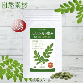 無添加 モリンガの恵み 徳用400粒 約100日分 100％天然モリンガ 無農薬 保存料着色料ゼロ 国内製造 大日ヘルシーフーズ ポスト投函 創業45年
