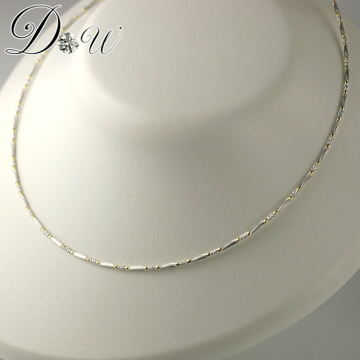 楽天市場】K18WG/K18スライド式形状記憶オメガネックレス1.6mm 日本  