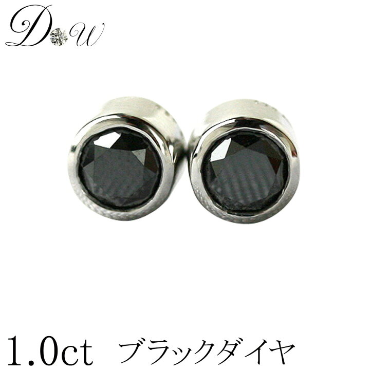 楽天市場】PT ブラックダイヤ ピアス 1ct ( 0.5ct ×2 ) 両耳用 品質 