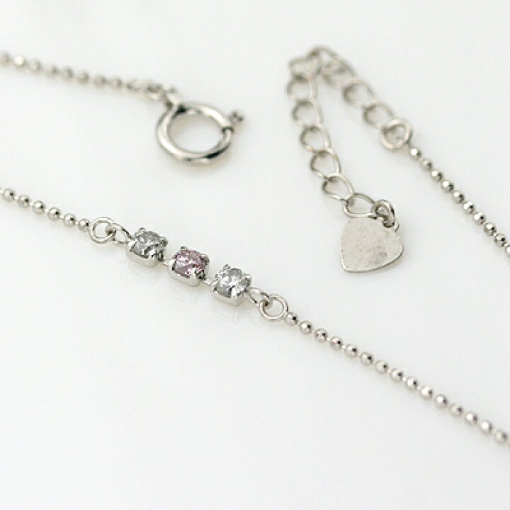 楽天市場】K18WGピンクダイヤモンドブレスレット 0.06ct 0.12ct ピンク 
