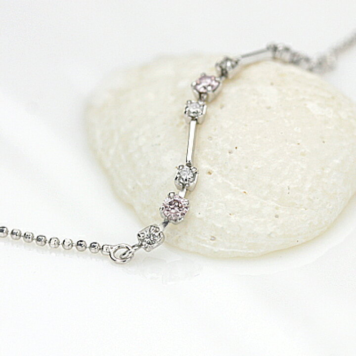 楽天市場】K18WGピンクダイヤモンドブレスレット 0.12ct 0.12ct 