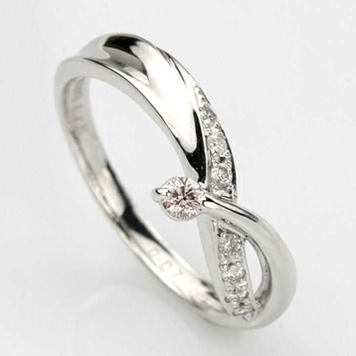 楽天市場】K18WGピンクダイヤリング 0.05ct 0.07ct : ダイヤモンド  