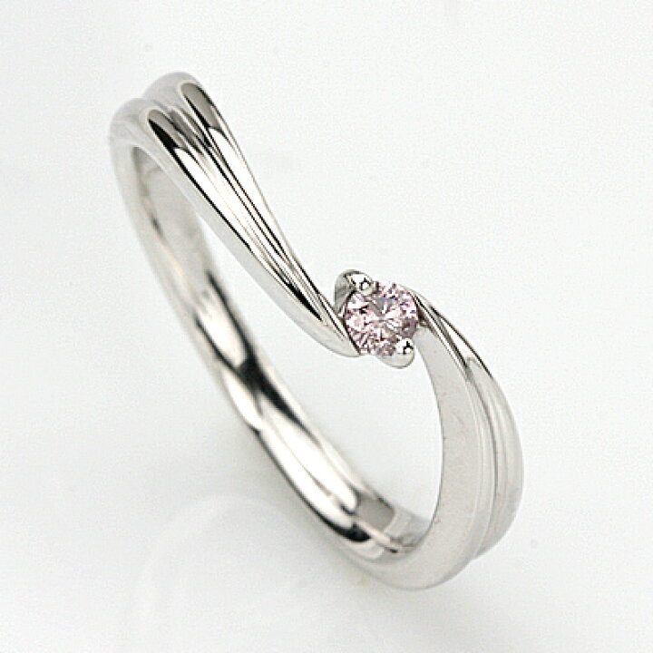 楽天市場】K18WG天然ピンクダイヤリング 0.05ct【アーガイル産 天然 