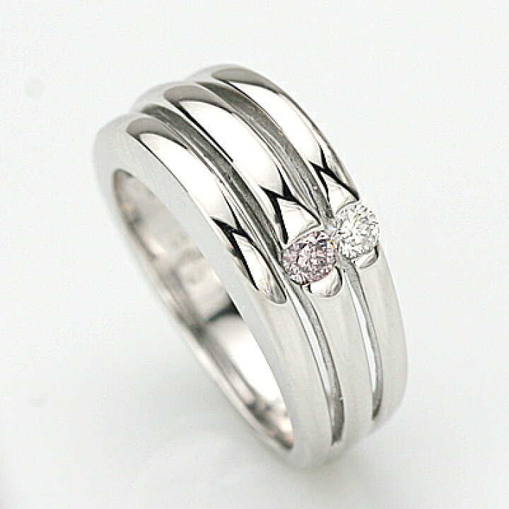楽天市場】K18WGピンクダイヤ ピンキーリング 0.05ct 0.05ct  
