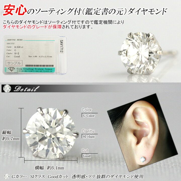 楽天市場】【 今だけ 30%OFF セール 】Gカラー SI2クラス GOODカットが 