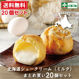 シュークリーム 北海道 スイーツ 送料無料 洋菓子 "北海道 シュークリーム (ミルク)20個 セット " まとめ買い 限定 シュークリーム 訳あり 冷凍 お菓子 業務用 ギフト お歳暮 出産祝い 内祝い 結婚祝い 出産内祝い おやつ アイス 日本製 お礼 北海道産 パーティー クリスマス