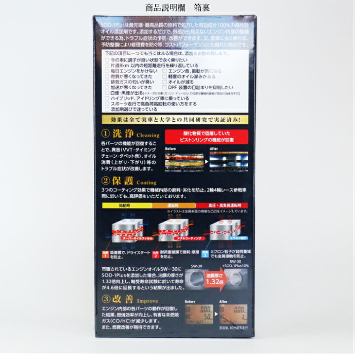 楽天市場】SOD-1 Plus for engine 350ml エンジン用オイル添加剤 : D1 