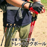 トレッキングポール 高級カーボン製 軽量175g 最少61cm 収納袋付きトレッキングステッキ　2本セット　ア…