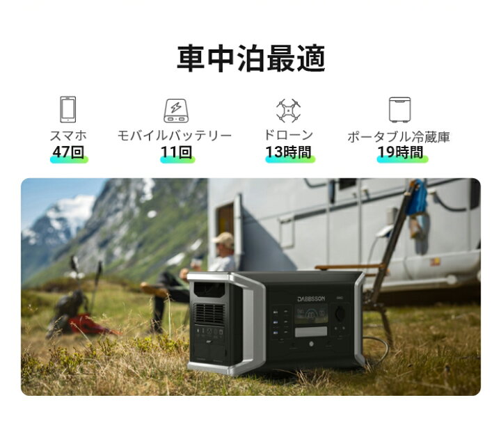 楽天市場】【最安値挑戦中！】Dabbsson 1024Wh ポータブル電源セット 