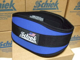 幅広タイプ　Schiek　シークリフティングベルト　Model4006　ブルー　ウェイトトレーニングに最適！ トレーニングベルト・ボディビル・筋トレ・腹圧を高めて腰痛予防に。
