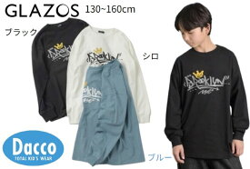 【30％OFF SALE セール】GLAZOS グラソス 2024 春夏 フロントグラフィティプリント長袖Tシャツ(130~160cm)3741218