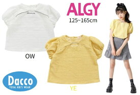 【10％OFF SALE セール】ALGY アルジー 2024 春夏 チェーン付きパフブラウス(130/140/150/160cm)G209014【西濃Pメール便、ネコポス不可】