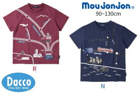 【10％OFF SALE セール】moujonjon ムージョンジョン 2024 春夏 阪急電車線路図半袖Tシャツ(90~130cm)F32800