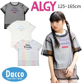 【10％OFF SALE セール】ALGY アルジー 2024 春夏 ロゴラインチュールT＆Tシャツセット(130/140/150/160cm)G316904