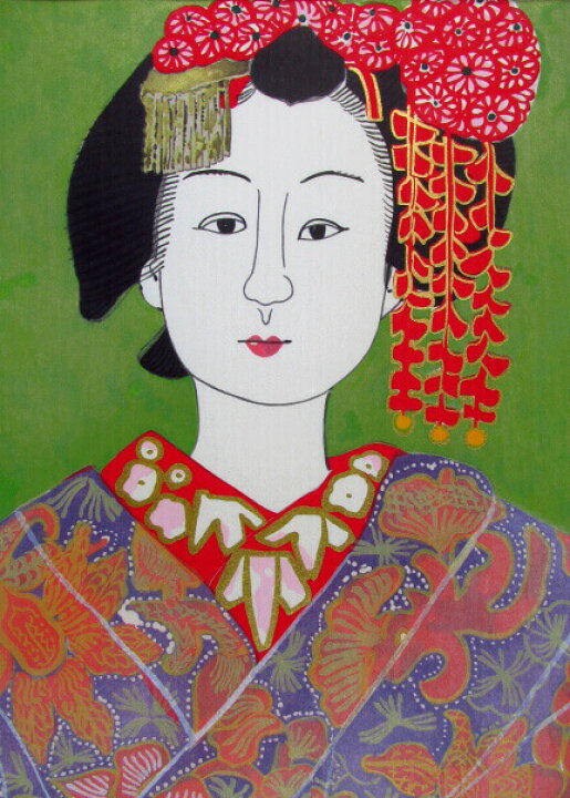 楽天市場】片岡球子 木版画 むすめ 2015年 片岡佐和子監修 