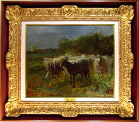 コンスタン トロワイヨン 羊の群れ 油彩15号 1860年頃 バルビゾン七星の一人 動物画家