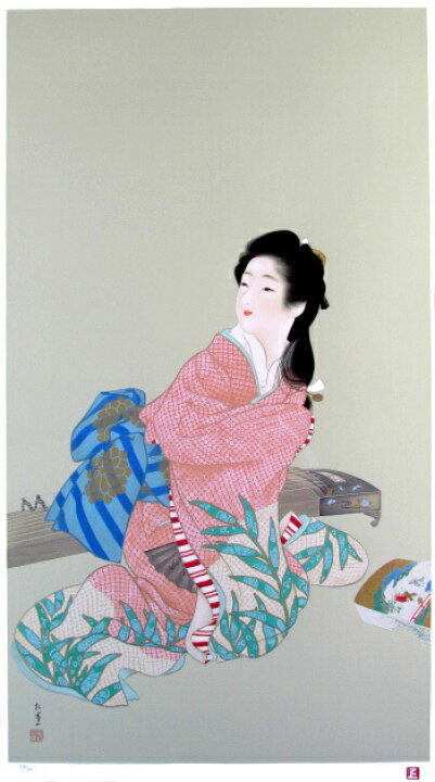 楽天市場】上村松園 娘深雪 2001 シルクスクリーン 上村淳之監修 