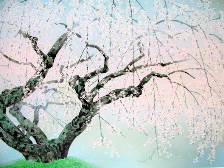 楽天市場】中島千波 夢殿の枝垂桜 リトグラフ 1995年 : ギャラリー  