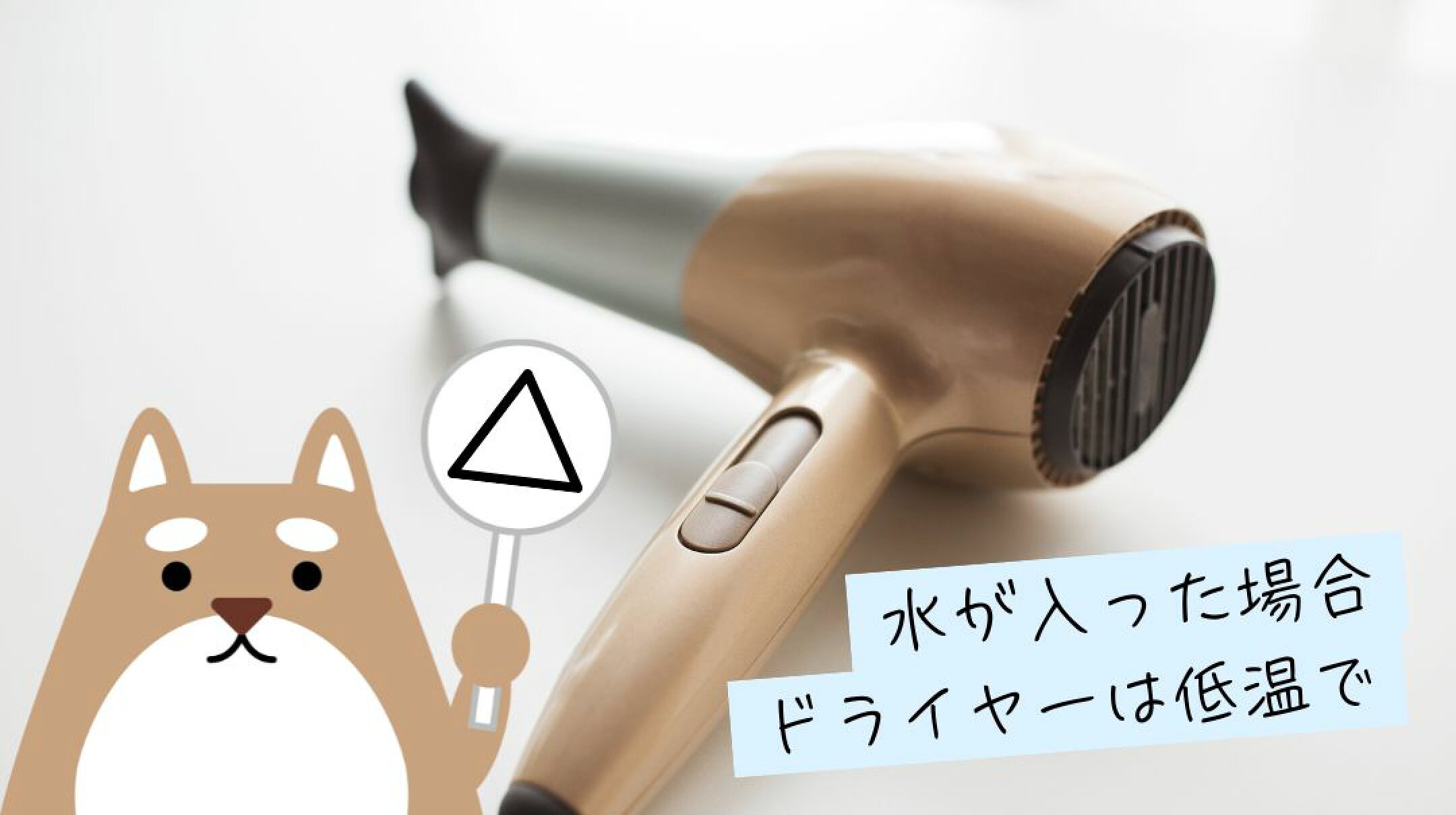 水が入ってしまったら低温のドライヤーで乾かすか