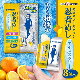 【24袋】忍者めしアイススラリー すっきり柑橘味 凍らせて飲む シャーベット飲料 塩分補給 クエン酸配合 夏季限定