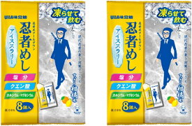 【2袋】忍者めしアイススラリー すっきり柑橘味 8個入り×2袋セット（計16個）凍らせて飲む シャーベット飲料 塩分補給 クエン酸配合 夏季限定