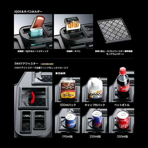 楽天市場 Dad ギャルソン D A D フロントテーブル マットブラック リーフ クロコ ベガ モノグラム Mk21 パレット Palette パレットsw Palette Sw Garson ドリンクホルダー1カ所 D A D楽天市場店