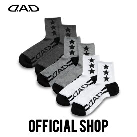 D.A.D ソックス ロゴ×星 3足組 ショートソックス 730602-37 靴下 SOCKS DAD ギャルソン GARSON