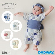 mocmof モクモフ 帯付き浴衣ロンパース | ベビー服 こども服 浴衣 甚平 子供服 春夏 新作 2026