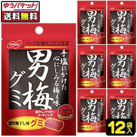 【ゆうパケット便】【送料無料】【ノーベル製菓】男梅グミ 12袋