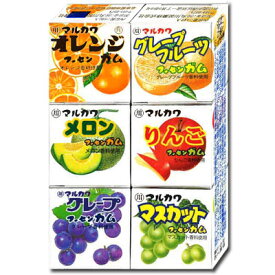 【丸川製菓】80円　フルーツ6マーブルガム(15個入)