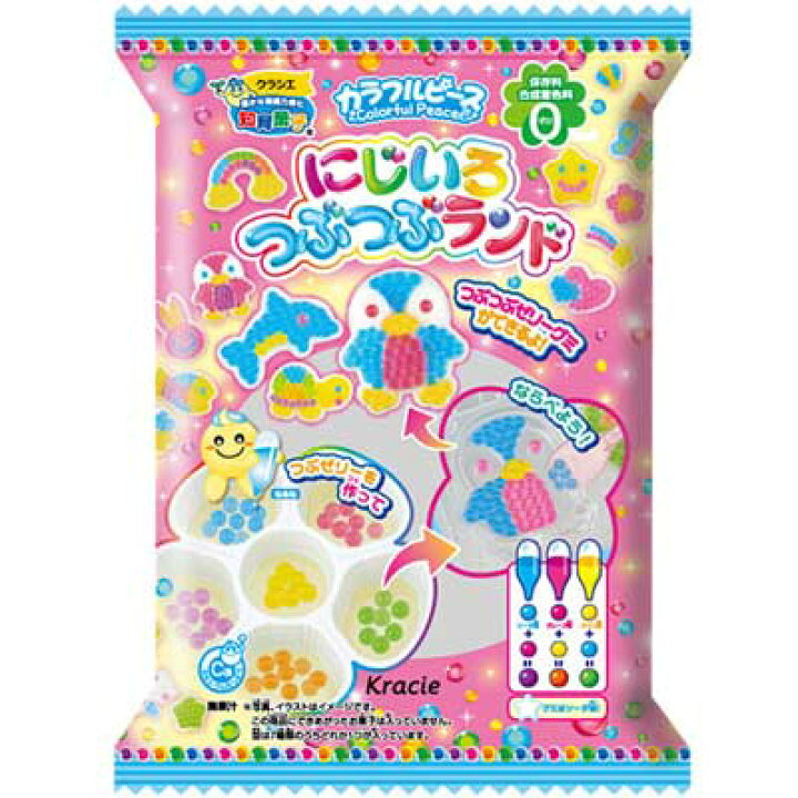 楽天市場 クラシエ 180円 カラフルピース にじいろつぶつぶランド 6袋入 知育菓子 作るお菓子 つくるおかし 駄菓子ワールド