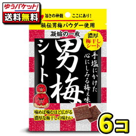 【ポスト投函・メール便】【全国送料無料】ノーベル製菓　男梅シート27g（6個）