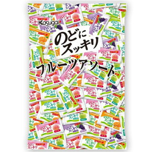【春日井製菓】のどにスッキリ フルーツアソート〈1kg〉    {徳用 大袋 業務用 つかみどり バラマキ 景品 キャンディ アメ あめ 飴}