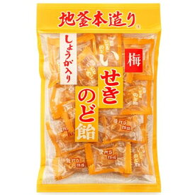 【井関食品】地釜本造り いせきのど飴 しょうが入り梅のど飴100g（10袋入）