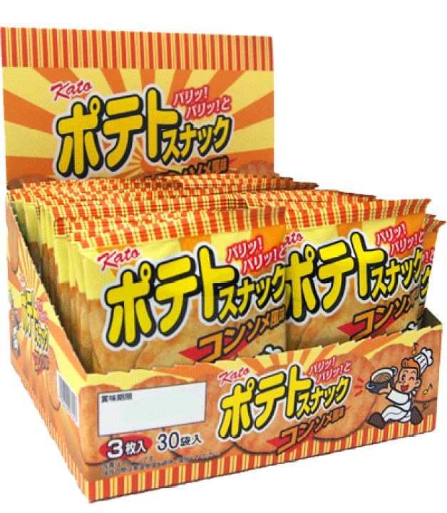 楽天市場】【加藤製菓】ポテトスナック〈コンソメ風味〉（20袋入