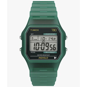 �y10��OFF�N�[�|�����p�ŁzTIMEX �^�C���b�N�X T80�@�g�����X���[�Z���g �O���[�� �N���V�b�N�E�f�W�^�� INDIGLO�o�b�N���C�g���� ���y�� TW2Y34100 �����Y �r���v �������K�i ��������