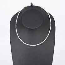 B+ 池蝶真珠 淡水真珠 3-3.5mm パールネックレス 42cm 本真珠 A+ 池
