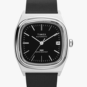 �y10��OFF�N�[�|�����p�ŁzTIMEX �^�C���b�N�X E-Line Automatic �u���b�N �@�B�� ���U�[�X�g���b�v TW2Y07500 �����Y �r���v �������K�i ��������