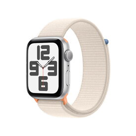 【未使用品～中古品】Apple Watch SE 第2世代 44mm GPS スターライトスポーツループ（45mm） シルバーアルミニウムケース 本体 最大6ヶ月長期保証【スマホとタブレット販売のダイワン】