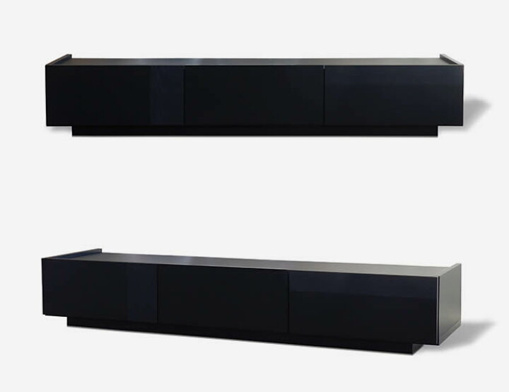 楽天市場】【送料無料】ブラック ローボード 幅170cm TVボード テレビ 
