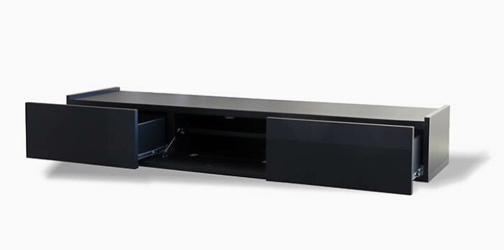 楽天市場】【送料無料】ブラック ローボード 幅170cm TVボード テレビ 