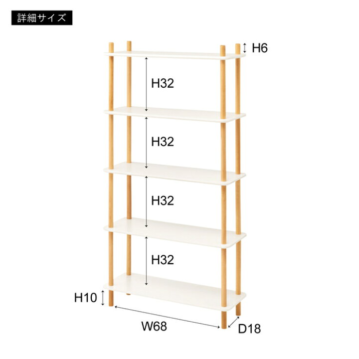 楽天市場】【送料無料】オープンラック 5段 幅80cm 高さ153.5cm 北欧 