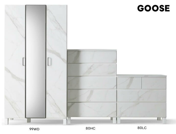 楽天市場】【送料無料】GOOSE グース 幅80cm ハイチェスト 高さ120.5cm 
