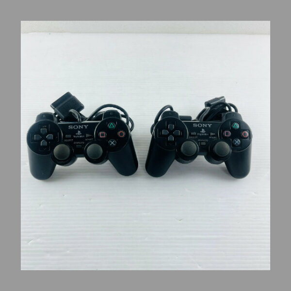 SONY PS2 純正 コントローラー ブラック 黒 DUARSHOCK２ デュアルショック2 2個セット 純正品 プレステ2 プレイステーション 2