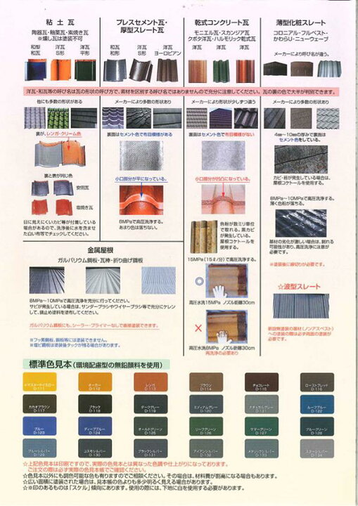 楽天市場】オリエンタル塗料 オリエンタル 瓦名人 （標準色4色）艶 