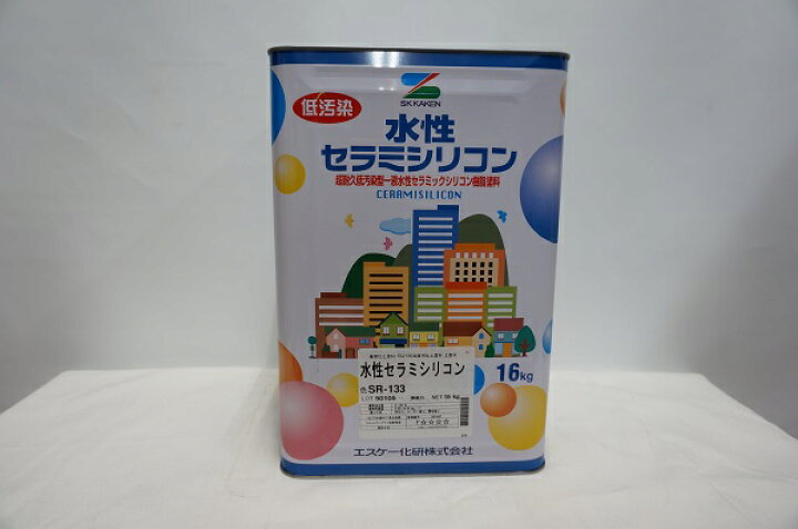 楽天市場】エスケー 水性セラミシリコン 標準色20色 3分艶あり 